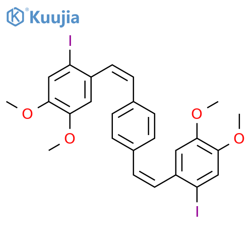 Benzene, 1,4-bis[(1Z)-2-(2-iodo-3,4-dimethoxyphenyl)ethenyl]- structure
