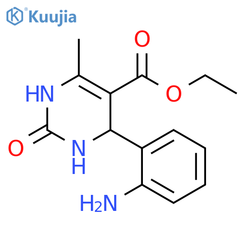 5-Pyrimidinecarboxylic acid,4-(2-aminophenyl)-1,2,3,4-tetrahydro-6-methyl-2-oxo-, ethyl ester structure
