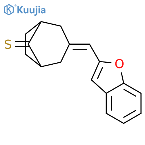 Bicyclo[3.2.1]octane-8-thione, 3-(2-benzofuranylmethylene)- structure