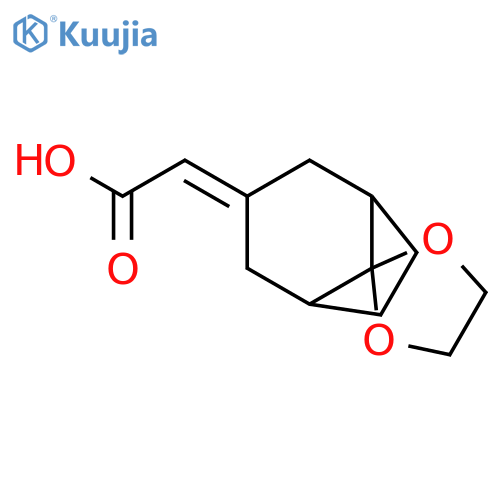 Acetic acid, spiro[bicyclo[3.2.1]octane-8,2'-[1,3]dioxolan]-3-ylidene- structure