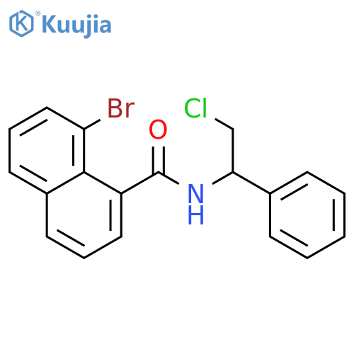 1-Naphthalenecarboxamide, 8-bromo-N-(2-chloro-1-phenylethyl)- structure