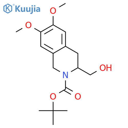 2(1H)-Isoquinolinecarboxylic acid,3,4-dihydro-3-(hydroxymethyl)-6,7-dimethoxy-, 1,1-dimethylethyl ester structure