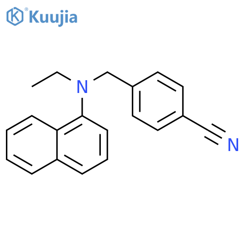 Benzonitrile, 4-[(ethyl-1-naphthalenylamino)methyl]- structure