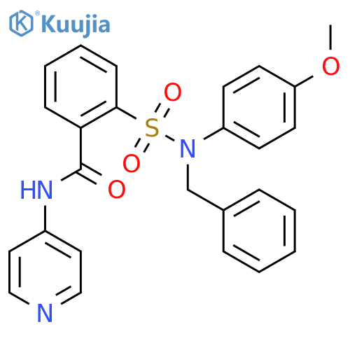 Benzamide,2-[[(4-methoxyphenyl)(phenylmethyl)amino]sulfonyl]-N-4-pyridinyl- structure