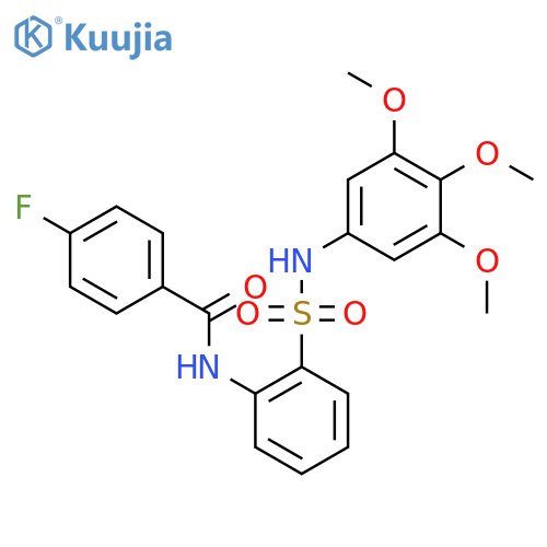 Benzamide,4-fluoro-N-[2-[[(3,4,5-trimethoxyphenyl)amino]sulfonyl]phenyl]- structure