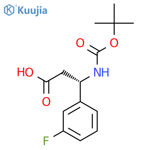 Boc-(S)-3-amino-3-(3-fluorophenyl)propionic acid structure