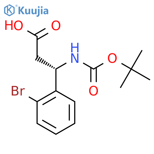 Boc-(S)-3-amino-3-(2-bromophenyl)propionic acid structure