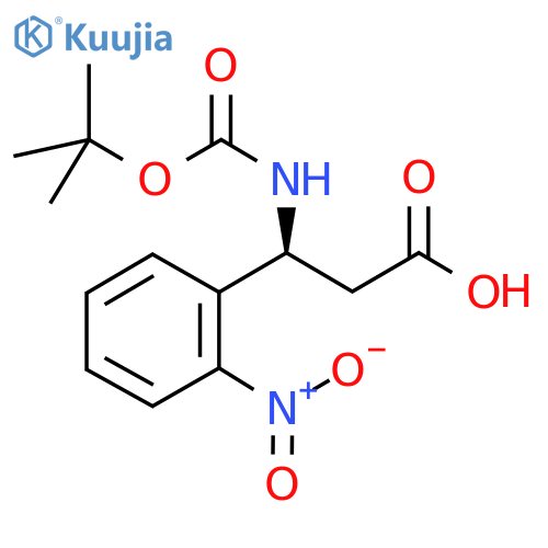 Boc-(S)-3-amino-3-(2-nitrophenyl)propionic acid structure