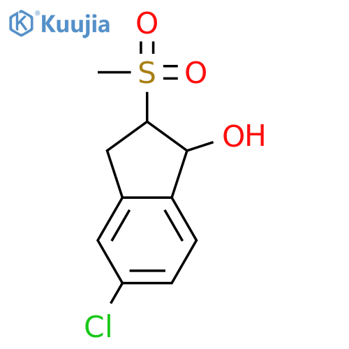 1H-Inden-1-ol, 5-chloro-2,3-dihydro-2-(methylsulfonyl)- structure