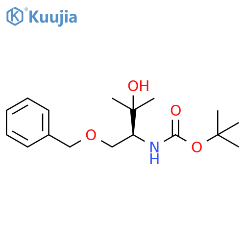 Carbamic acid,[(1S)-2-hydroxy-2-methyl-1-[(phenylmethoxy)methyl]propyl]-,1,1-dimethylethyl ester structure