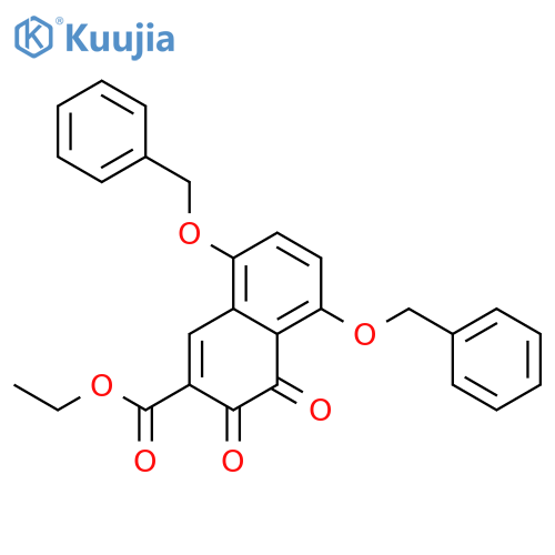 2-Naphthalenecarboxylic acid,3,4-dihydro-3,4-dioxo-5,8-bis(phenylmethoxy)-, ethyl ester structure