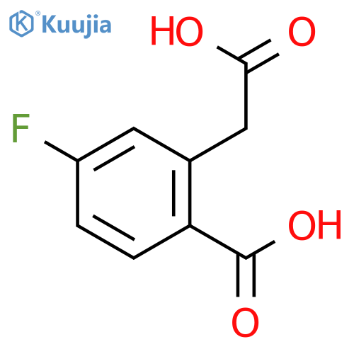 2-(Carboxymethyl)-4-fluorobenzoic acid structure