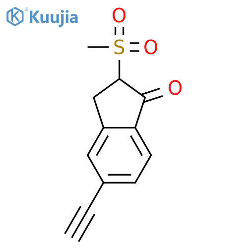 1H-INDEN-1-ONE, 5-ETHYNYL-2,3-DIHYDRO-2-(METHYLSULFONYL)- structure