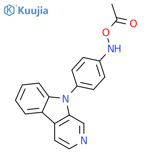 Benzenamine, N-(acetyloxy)-4-(9H-pyrido[3,4-b]indol-9-yl)- structure