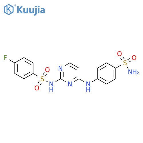 Benzenesulfonamide,N-[4-[[4-(aminosulfonyl)phenyl]amino]-2-pyrimidinyl]-4-fluoro- structure