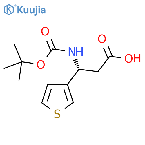 BOC-(R)-3-AMINO-3-(3-THIENYL)-PROPIONIC ACID structure