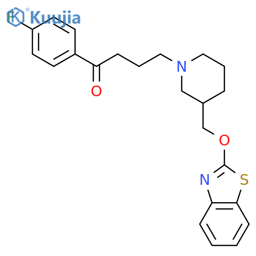 1-Butanone,4-[3-[(2-benzothiazolyloxy)methyl]-1-piperidinyl]-1-(4-fluorophenyl)- structure
