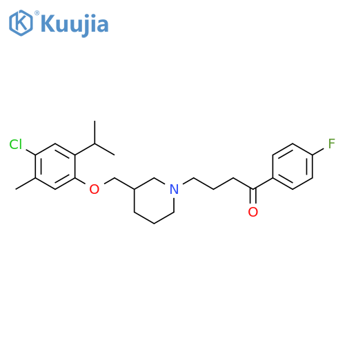 1-Butanone,4-[3-[[4-chloro-5-methyl-2-(1-methylethyl)phenoxy]methyl]-1-piperidinyl]-1-(4-fluorophenyl)- structure