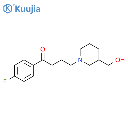 1-Butanone, 1-(4-fluorophenyl)-4-[3-(hydroxymethyl)-1-piperidinyl]- structure