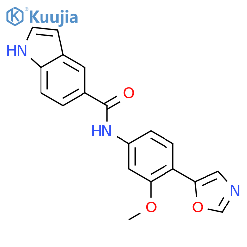 1H-Indole-5-carboxamide, N-[3-methoxy-4-(5-oxazolyl)phenyl]- structure