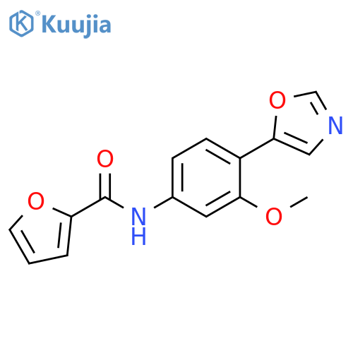 2-Furancarboxamide, N-[3-methoxy-4-(5-oxazolyl)phenyl]- structure