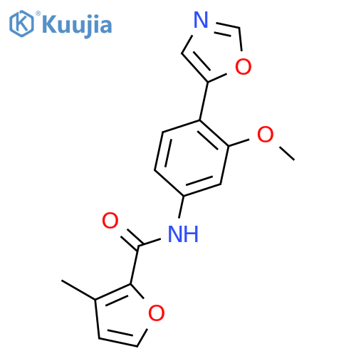 2-Furancarboxamide, N-[3-methoxy-4-(5-oxazolyl)phenyl]-3-methyl- structure