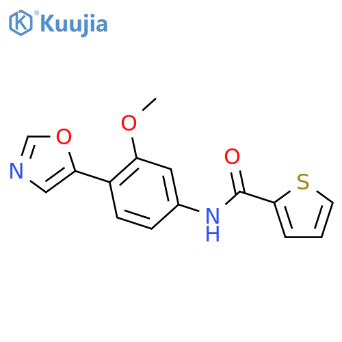 2-Thiophenecarboxamide, N-[3-methoxy-4-(5-oxazolyl)phenyl]- structure