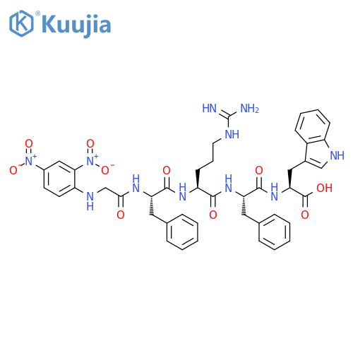 L-Tryptophan,N-(2,4-dinitrophenyl)glycyl-L-phenylalanyl-L-arginyl-L-phenylalanyl- structure
