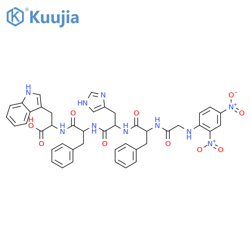 L-Tryptophan,N-(2,4-dinitrophenyl)glycyl-L-phenylalanyl-L-histidyl-L-phenylalanyl- structure