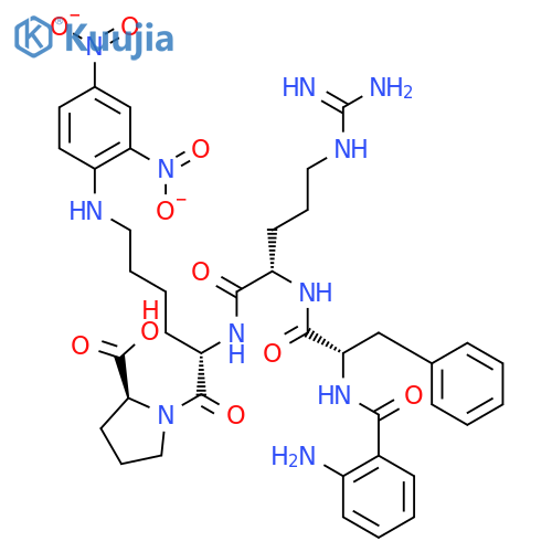 abz-phe-arg-lys(dnp)-pro-oh structure
