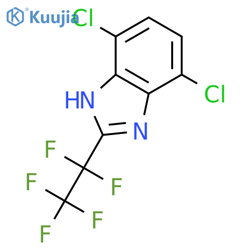 1H-Benzimidazole, 4,7-dichloro-2-(pentafluoroethyl)- structure