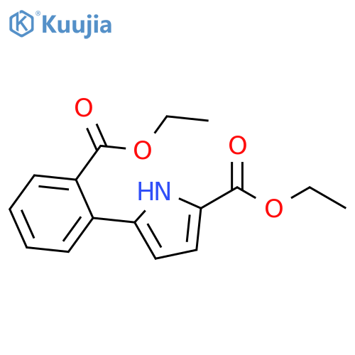 1H-Pyrrole-2-carboxylic acid, 5-[2-(ethoxycarbonyl)phenyl]-, ethyl ester structure