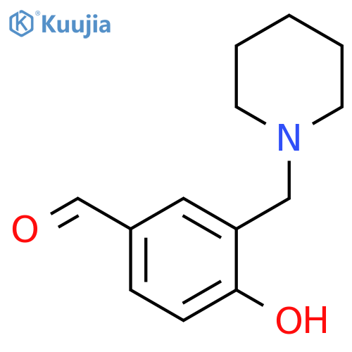 4-Hydroxy-3-piperidin-1-ylmethyl-benzaldehyde structure