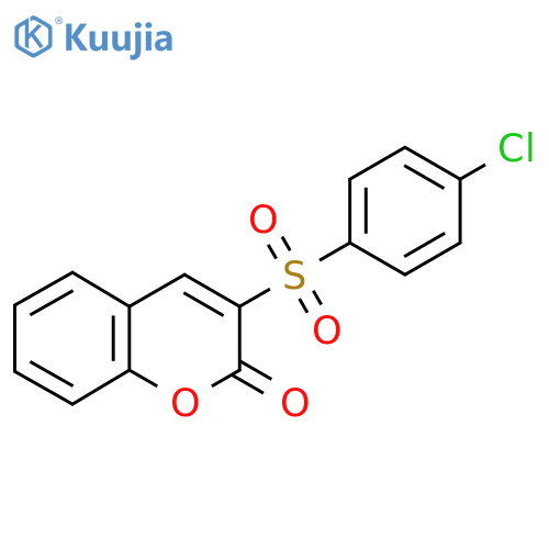 3-(4-chlorobenzenesulfonyl)-2H-chromen-2-one structure