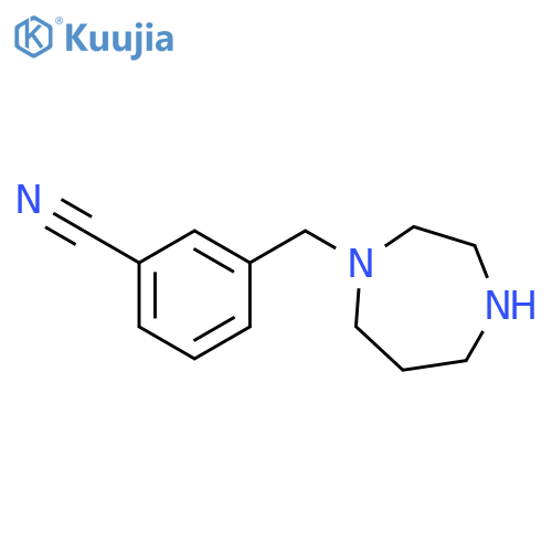 3-(1,4-diazepan-1-yl)methylbenzonitrile structure