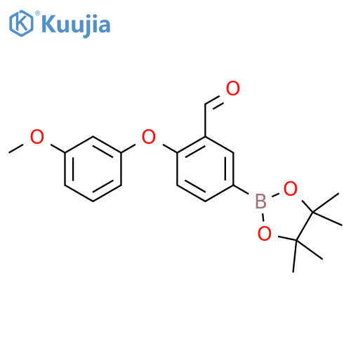 Benzaldehyde,2-(3-methoxyphenoxy)-5-(4,4,5,5-tetramethyl-1,3,2-dioxaborolan-2-yl)- structure