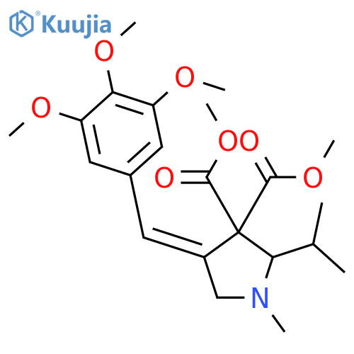 3,3-Pyrrolidinedicarboxylic acid,1-methyl-2-(1-methylethyl)-4-[(3,4,5-trimethoxyphenyl)methylene]-,dimethyl ester, (4Z)- structure