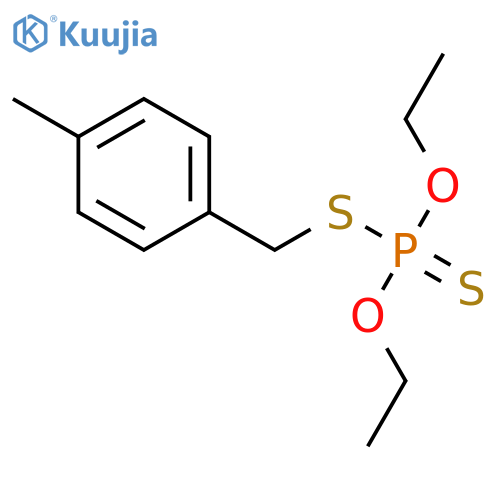 Phosphorodithioic acid, O,O-diethyl S-[(4-methylphenyl)methyl] ester structure
