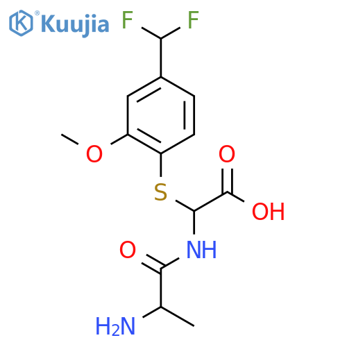 Glycine, D-alanyl-2-[[4-(difluoromethyl)-2-methoxyphenyl]thio]-, (2S)- structure
