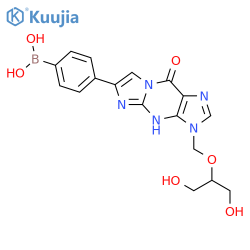 Boronic acid,[4-[4,9-dihydro-3-[[2-hydroxy-1-(hydroxymethyl)ethoxy]methyl]-9-oxo-3H-imidazo[1,2-a]purin-6-yl]phenyl]- structure