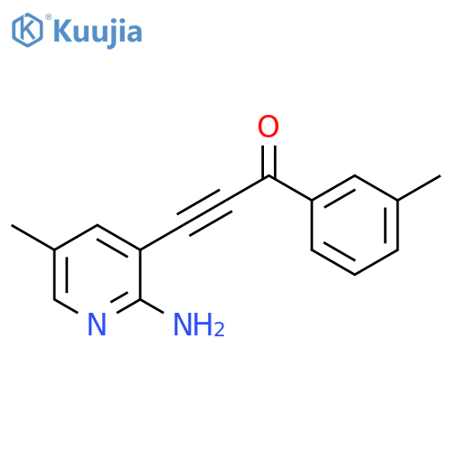 2-Propyn-1-one, 3-(2-amino-5-methyl-3-pyridinyl)-1-(3-methylphenyl)- structure
