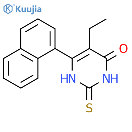 4(1H)-Pyrimidinone, 5-ethyl-2,3-dihydro-6-(1-naphthalenyl)-2-thioxo- structure