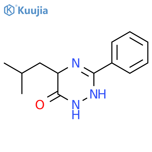 1,2,4-Triazin-6(1H)-one, 2,5-dihydro-5-(2-methylpropyl)-3-phenyl- structure
