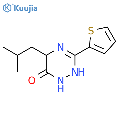 1,2,4-Triazin-6(1H)-one, 2,5-dihydro-5-(2-methylpropyl)-3-(2-thienyl)- structure