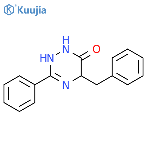 1,2,4-Triazin-6(1H)-one, 2,5-dihydro-3-phenyl-5-(phenylmethyl)- structure