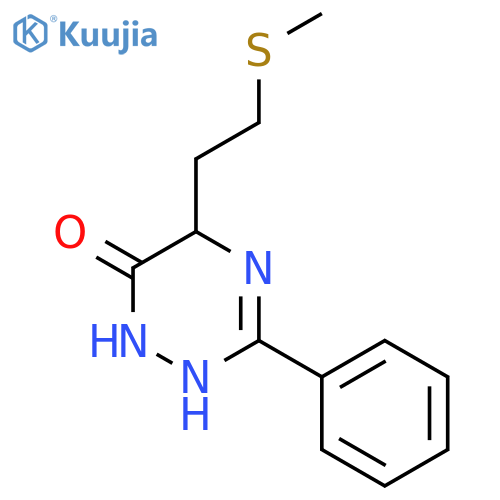 1,2,4-Triazin-6(1H)-one, 2,5-dihydro-5-[2-(methylthio)ethyl]-3-phenyl- structure