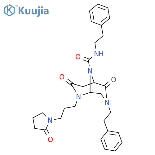 2,7,9-Triazabicyclo[3.3.1]nonane-9-carboxamide,3,6-dioxo-2-[3-(2-oxo-1-pyrrolidinyl)propyl]-N,7-bis(2-phenylethyl)-,(1S,5S)- structure
