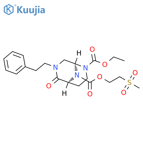 2,7,9-Triazabicyclo[3.3.1]nonane-2,9-dicarboxylic acid,6-oxo-7-(2-phenylethyl)-, 2-ethyl 9-[2-(methylsulfonyl)ethyl] ester,(1S,5S)- structure