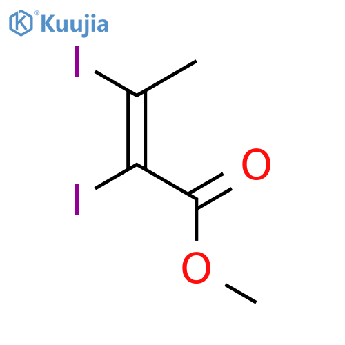 2-Butenoic acid, 2,3-diiodo-, methyl ester, (2E)- structure
