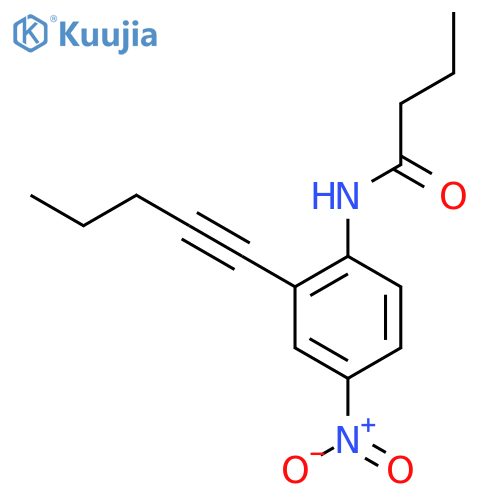 Butanamide, N-[4-nitro-2-(1-pentynyl)phenyl]- structure